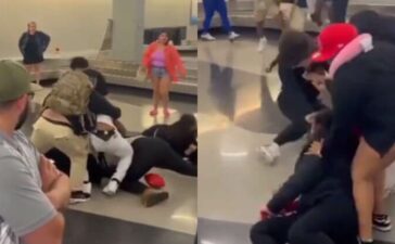 Brawl at Chicago Airport