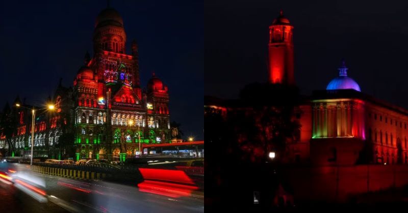 Buildings Tri-Color Independence Day