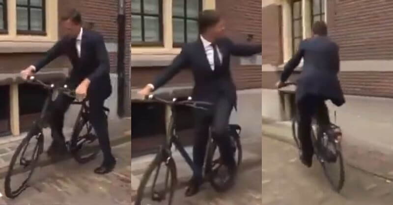 Dutch Prime Minister Mark Rutte Bicycle