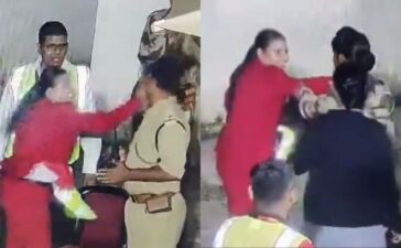 Spicejet employee slapped CISF Jaipur video