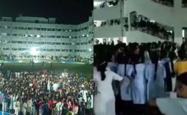 Protest At Andhra College Over Video Leak