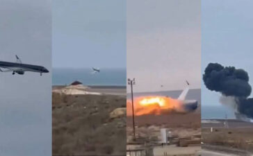 Azerbaijan Airlines Kazakhstan Plane Crash Video