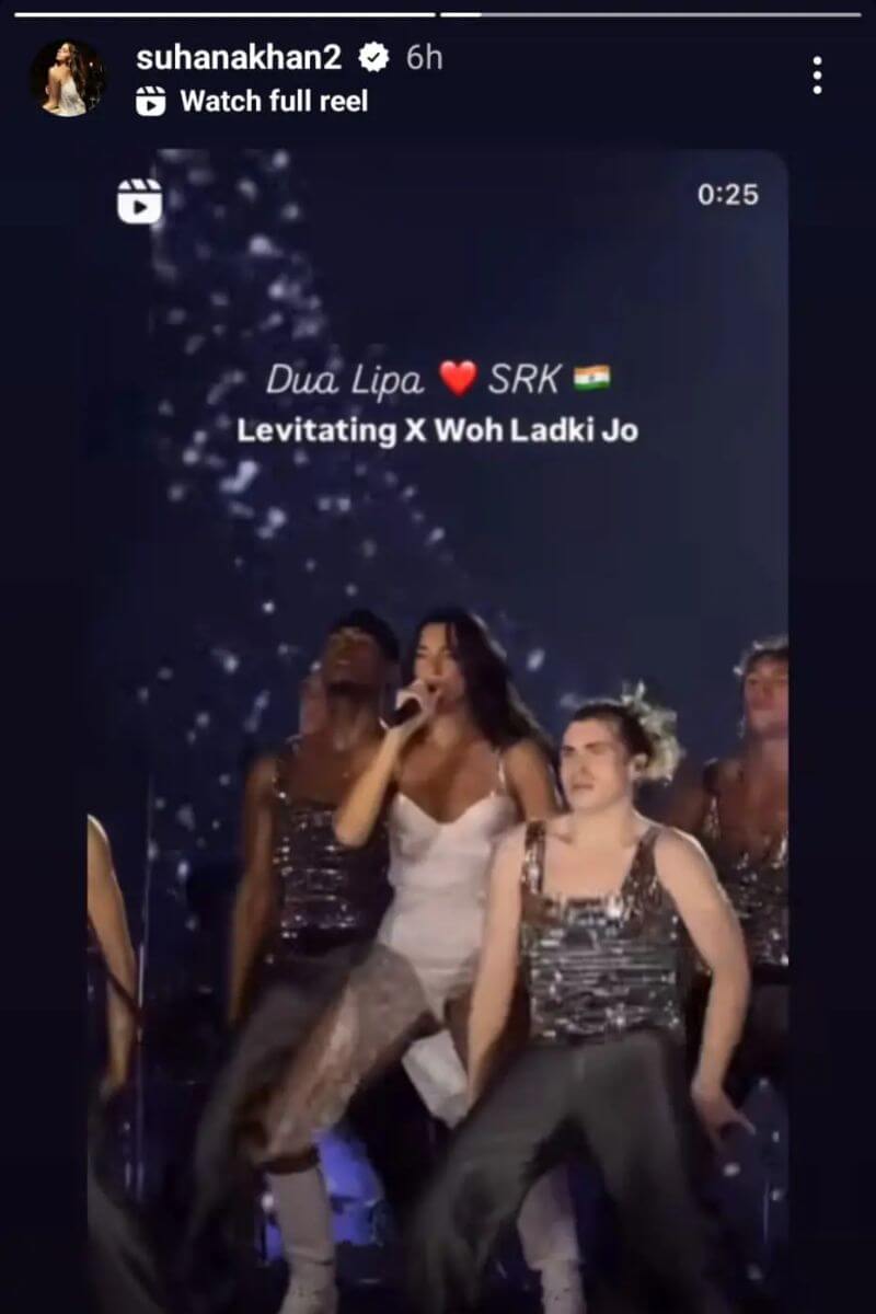 Suhana Khan IG Story Dua Lipa